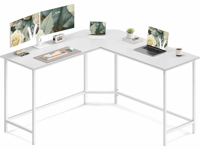L-vormig hoekbureau, computerbureau - afbeelding 1 van  6