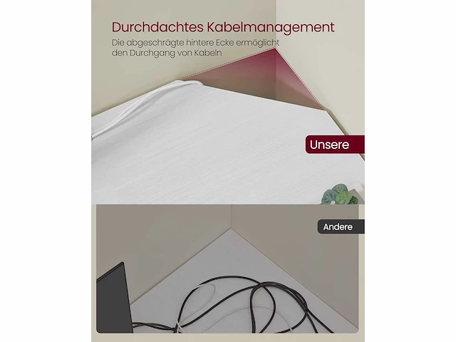 L-vormig hoekbureau, computerbureau - afbeelding 4 van  6