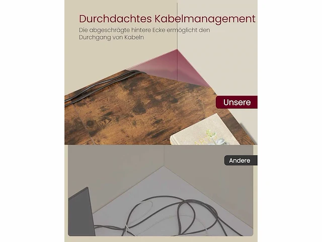 L-vormig hoekbureau, computerbureau - afbeelding 4 van  5