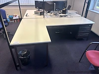 L-vormig kantoorbureau, 250 x 170 cm