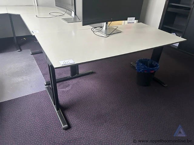 L-vormig kantoorbureau afmetingen 160x80cm - afbeelding 2 van  2