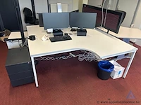 L-vormig kantoorbureau afmetingen 180x120cm