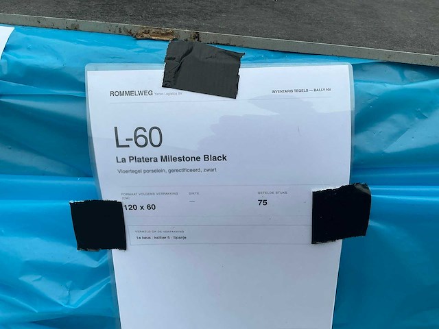 La platera milestone black vloertegel (75x) - afbeelding 2 van  3