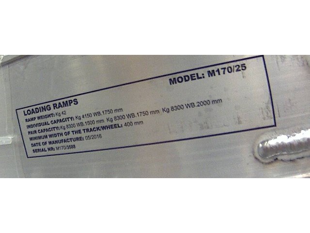 Laadramp van 1 stuk - 4150kg - 2500x530mm - afbeelding 2 van  2