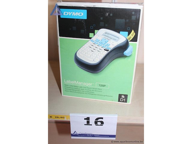Labelmaker, dymo, labelmanager 120p, werkt op 6 aaa batterijen (niet inbegrepen), werking niet gekend - afbeelding 1 van  2