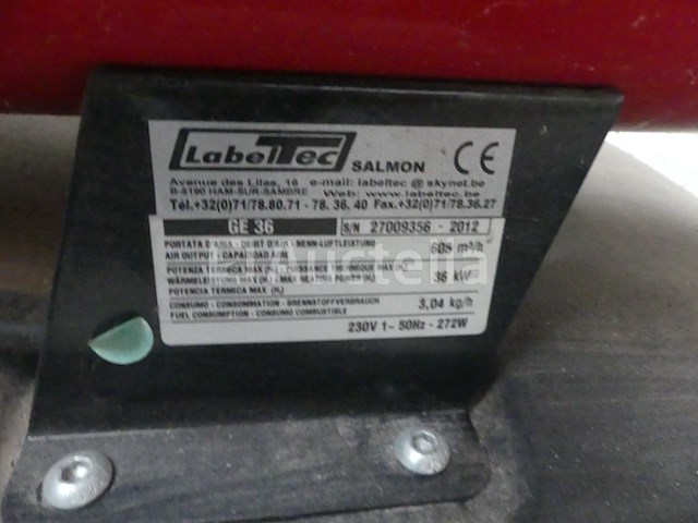 Labeltech ge36 oliegestookt warmtekanon - afbeelding 1 van  3