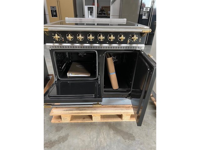 Lacanche gasfornuis beaune 90cm zwart/messing - afbeelding 3 van  3