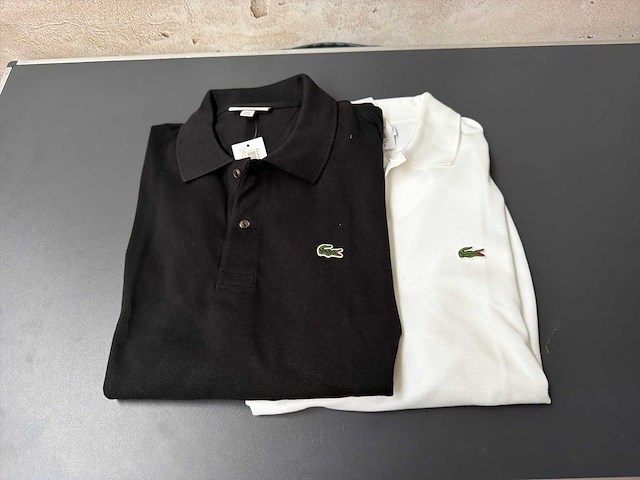 Lacoste polo (zwart=longsleeve) (2x) - afbeelding 1 van  3