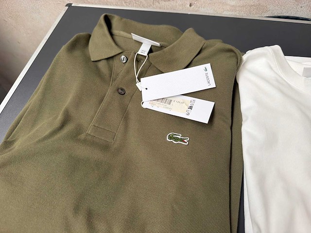 Lacoste shirt (groen=longsleeve) (3x) - afbeelding 3 van  3