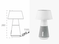 Lad decibel oplaadbare tafellamp met bluetooth speaker - afbeelding 3 van  5