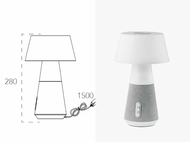 Lad decibel oplaadbare tafellamp met bluetoothspeaker - afbeelding 4 van  5