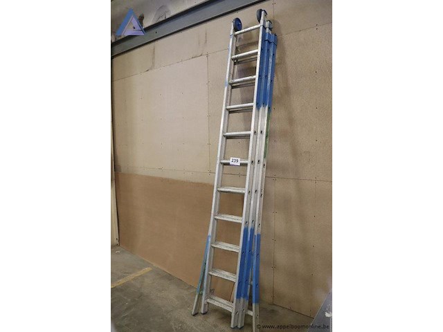 Ladder - uitschuifbaar 3x11 sporten - afbeelding 1 van  1