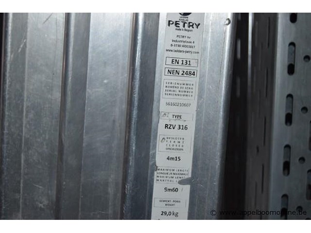 Ladder 3x16 sporten, petry, wo. rzv 316 - afbeelding 2 van  2