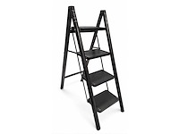 Ladder 4 treden - zwart - afbeelding 1 van  2