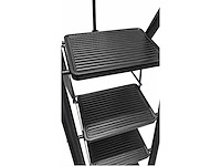 Ladder 4 treden - zwart - afbeelding 2 van  2