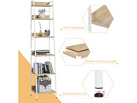 Ladder plank opslagplank 6-laag boekenkast - afbeelding 7 van  8