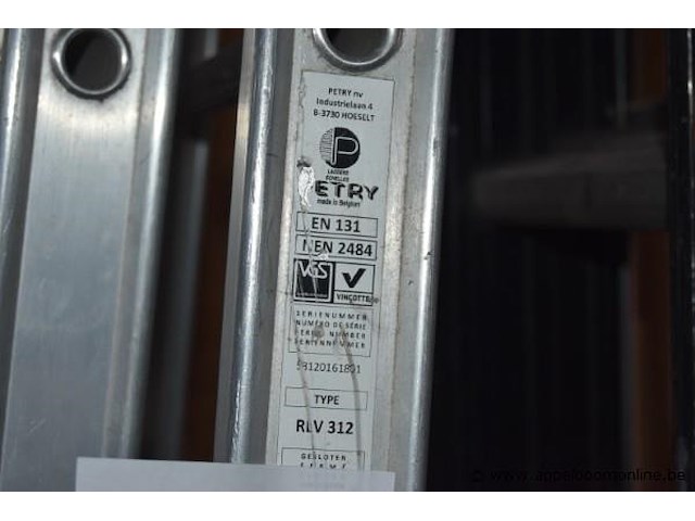 Ladder vv 3x12 sporten, petry, rlv 312 - afbeelding 2 van  2
