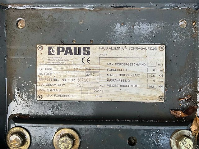 Ladderlift/bouwlift paus 18 wh-m - afbeelding 20 van  36