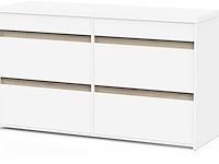 Ladekast clyde - met 6 lades - wit/eikdecor - afbeelding 1 van  8