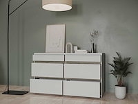 Ladekast clyde - met 6 lades - wit/eikdecor - afbeelding 4 van  8