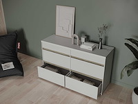 Ladekast clyde - met 6 lades - wit/eikdecor - afbeelding 5 van  8