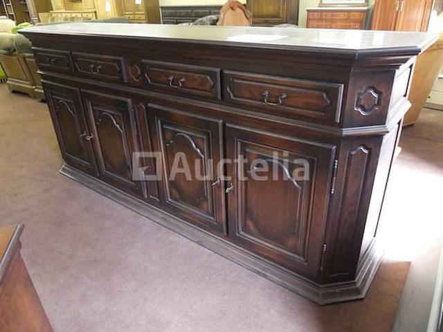 Ladekast met 4 deuren, 4 lades van massief eikenhout - afbeelding 2 van  4