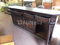 Ladekast met 4 deuren, 4 lades van massief eikenhout - afbeelding 3 van  4