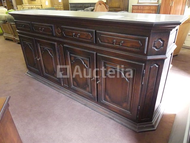 Ladekast met 4 deuren, 4 lades van massief eikenhout - afbeelding 4 van  4