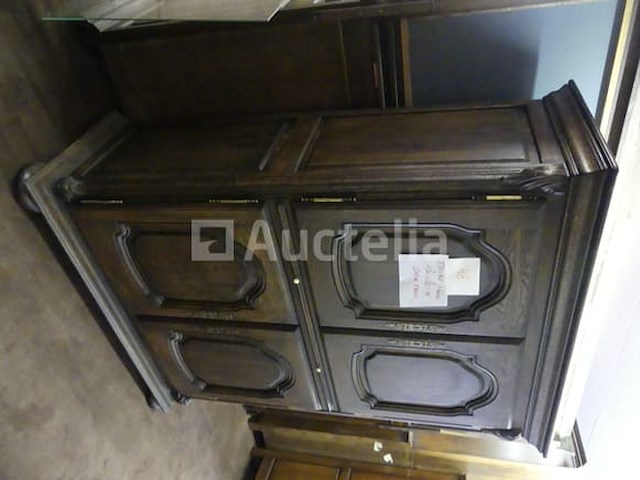 Ladekast met 4 deuren, 4 lades van massief eikenhout - afbeelding 4 van  6