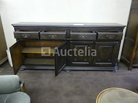 Ladekast met 4 deuren, 4 lades van massief eikenhout - afbeelding 2 van  4