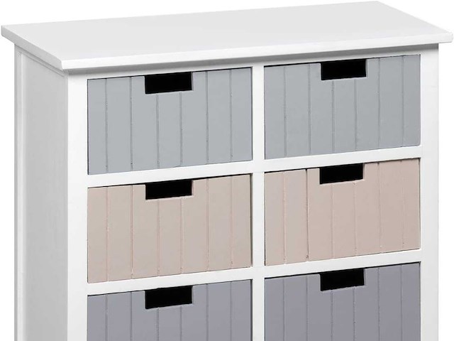 Ladekast met 6 houten lades - afbeelding 1 van  4