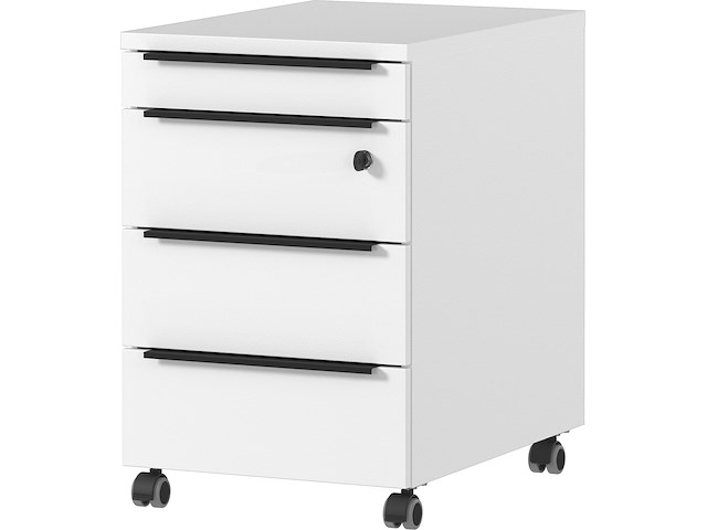 Ladekast met wielen hermoso | 42 x 60 x 63 cm | wit - afbeelding 2 van  5