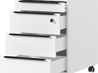 Ladekast met wielen hermoso | 42 x 60 x 63 cm | wit - afbeelding 3 van  5