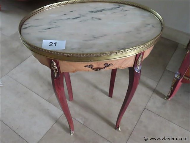 Ladetafeltje met marmeren blad - afbeelding 1 van  3