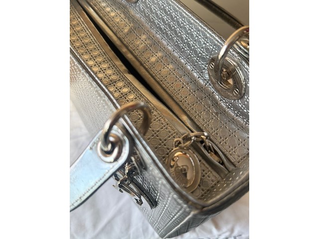 Lady dior handtas zilver - afbeelding 3 van  15