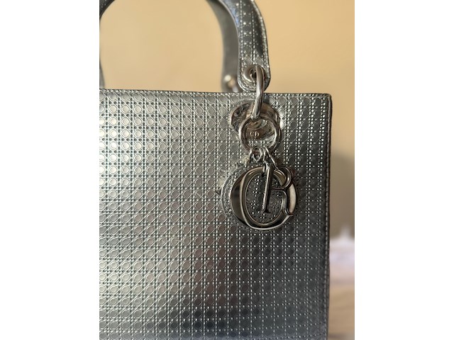 Lady dior handtas zilver - afbeelding 4 van  15