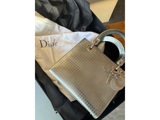 Lady dior handtas zilver - afbeelding 6 van  15