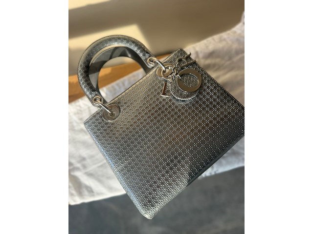 Lady dior handtas zilver - afbeelding 9 van  15
