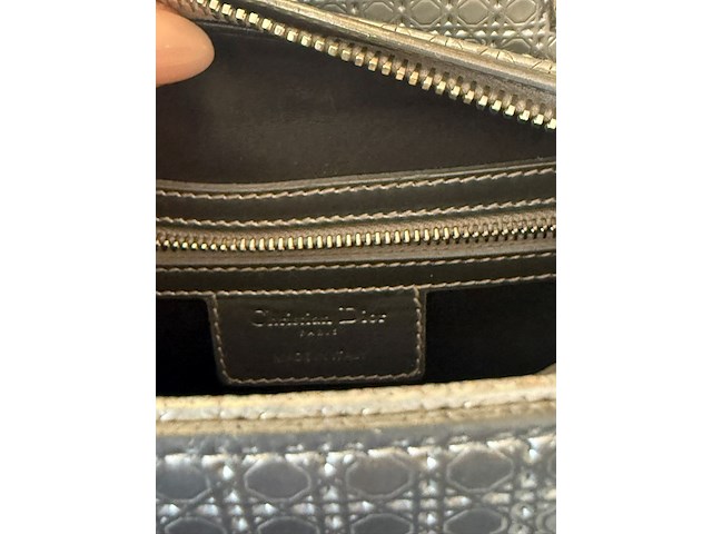 Lady dior handtas zilver - afbeelding 13 van  15