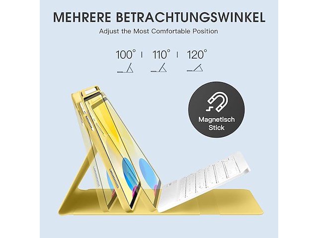 Laetass toetsenbordhoes voor ipad 10e generatie 10,9 inch 2022 - afbeelding 3 van  6