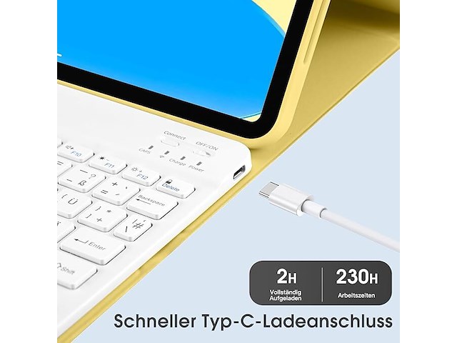 Laetass toetsenbordhoes voor ipad 10e generatie 10,9 inch 2022 - afbeelding 2 van  6