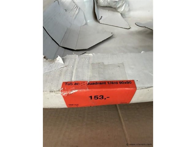 Lafiness quadrant douchebak 90x90x16 cm met stelpoten - afbeelding 2 van  3