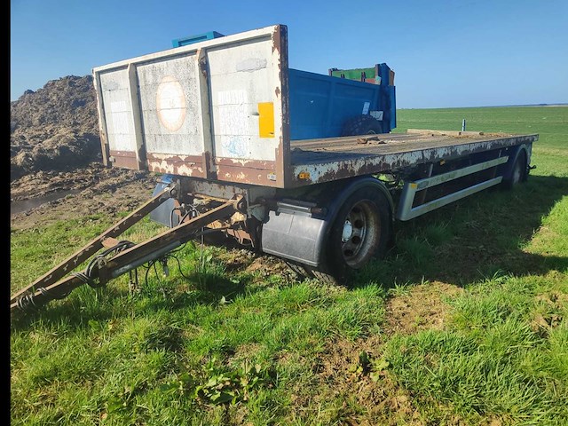 Lag 2-assige flatbed aanhanger 20 ton - afbeelding 1 van  4