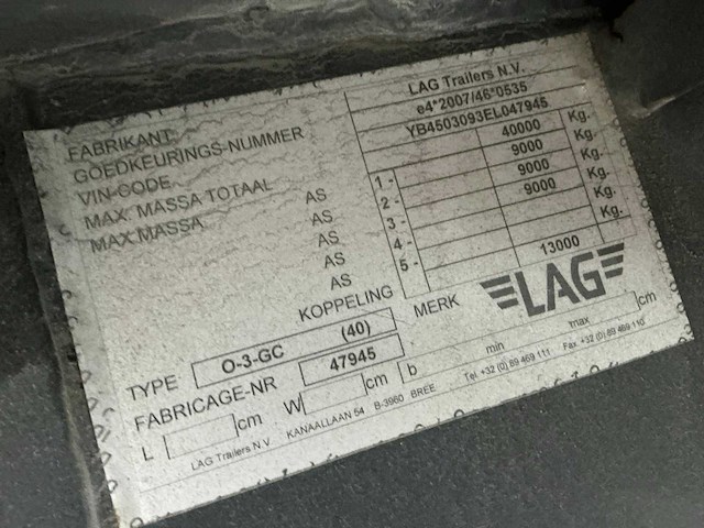 Lag o-3-gc oplegger - afbeelding 3 van  12