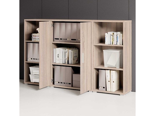 Lage boekenkast olaph - eik - afbeelding 3 van  7