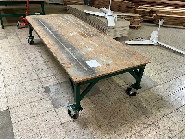 Lage magazijn/montage/transportkar - afbeelding 1 van  4