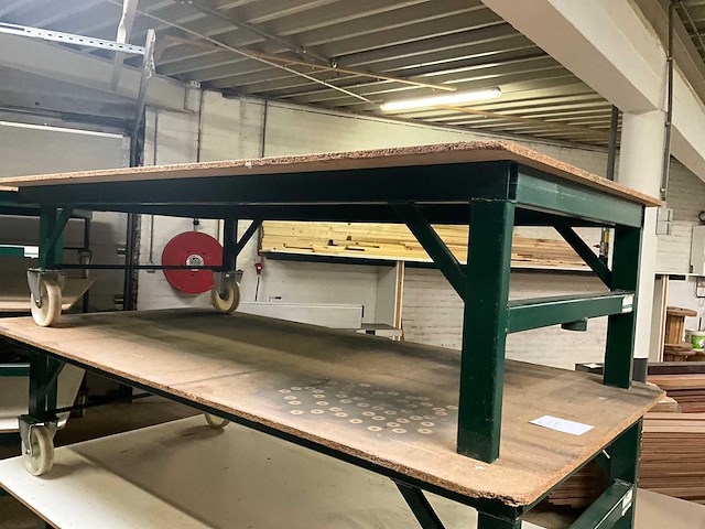 Lage magazijn/montage/transportkar/tafel - afbeelding 2 van  5
