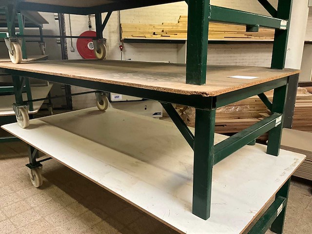 Lage magazijn/montage/transportkar/tafel - afbeelding 1 van  8