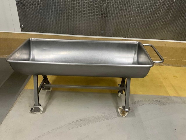 Lage rvs halfronde voedings/verwerkingskuip - afbeelding 2 van  5