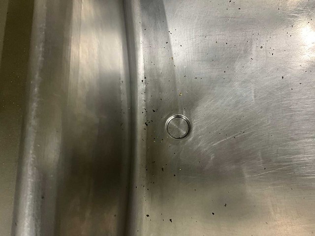 Lage rvs halfronde voedings/verwerkingskuip - afbeelding 4 van  5